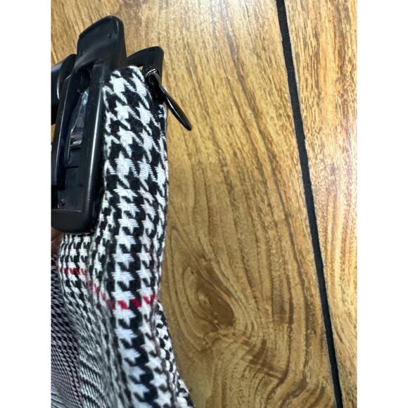 Jade Women's Check Houndstooth Ruffl Hem Skirt Black Red White Size 4 - Picture 4 of 4